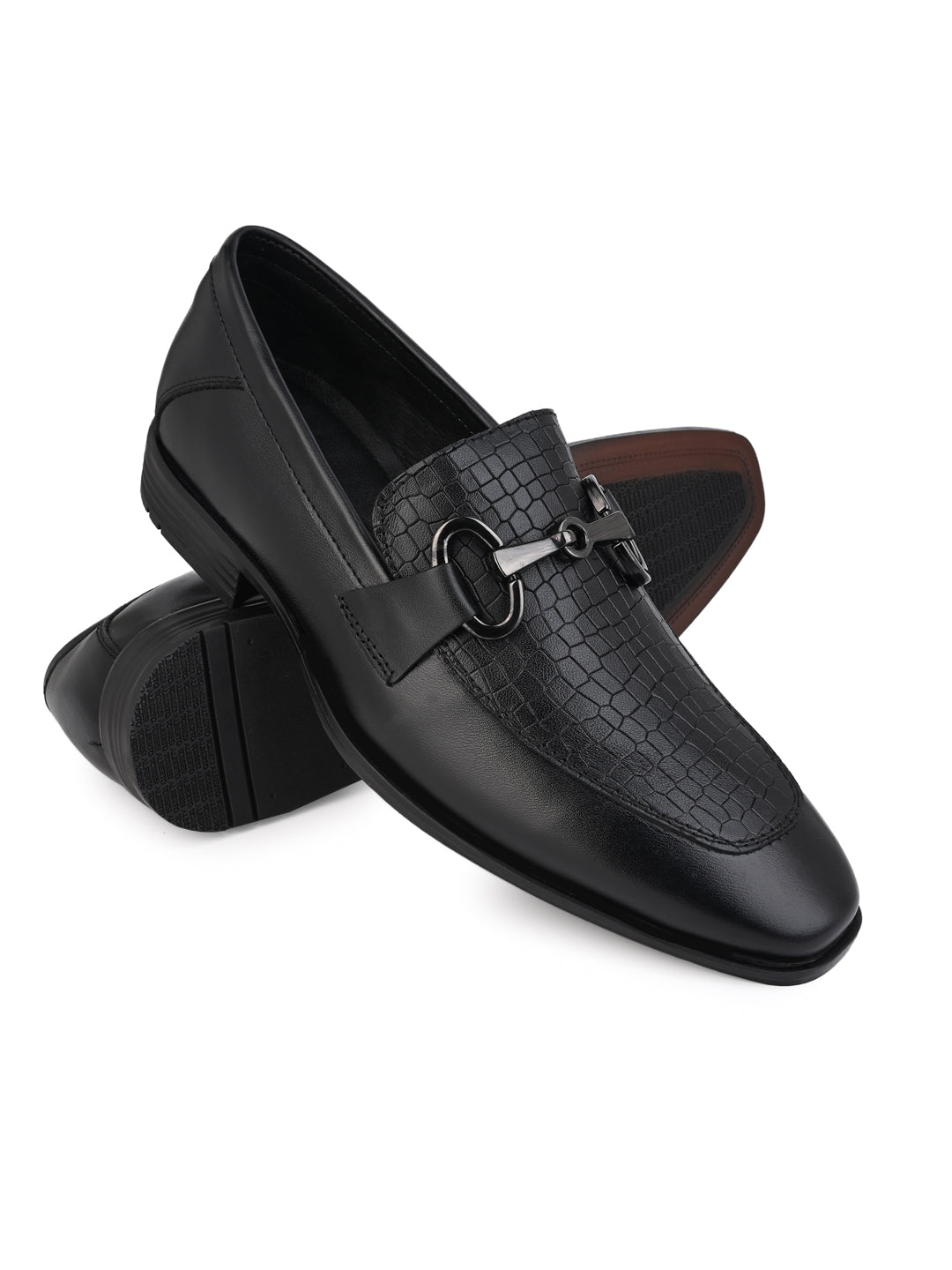 Alberto Torresi Premium Branded Horsebit Formal Synthetic Loafer With TPR Sole And Heel Support