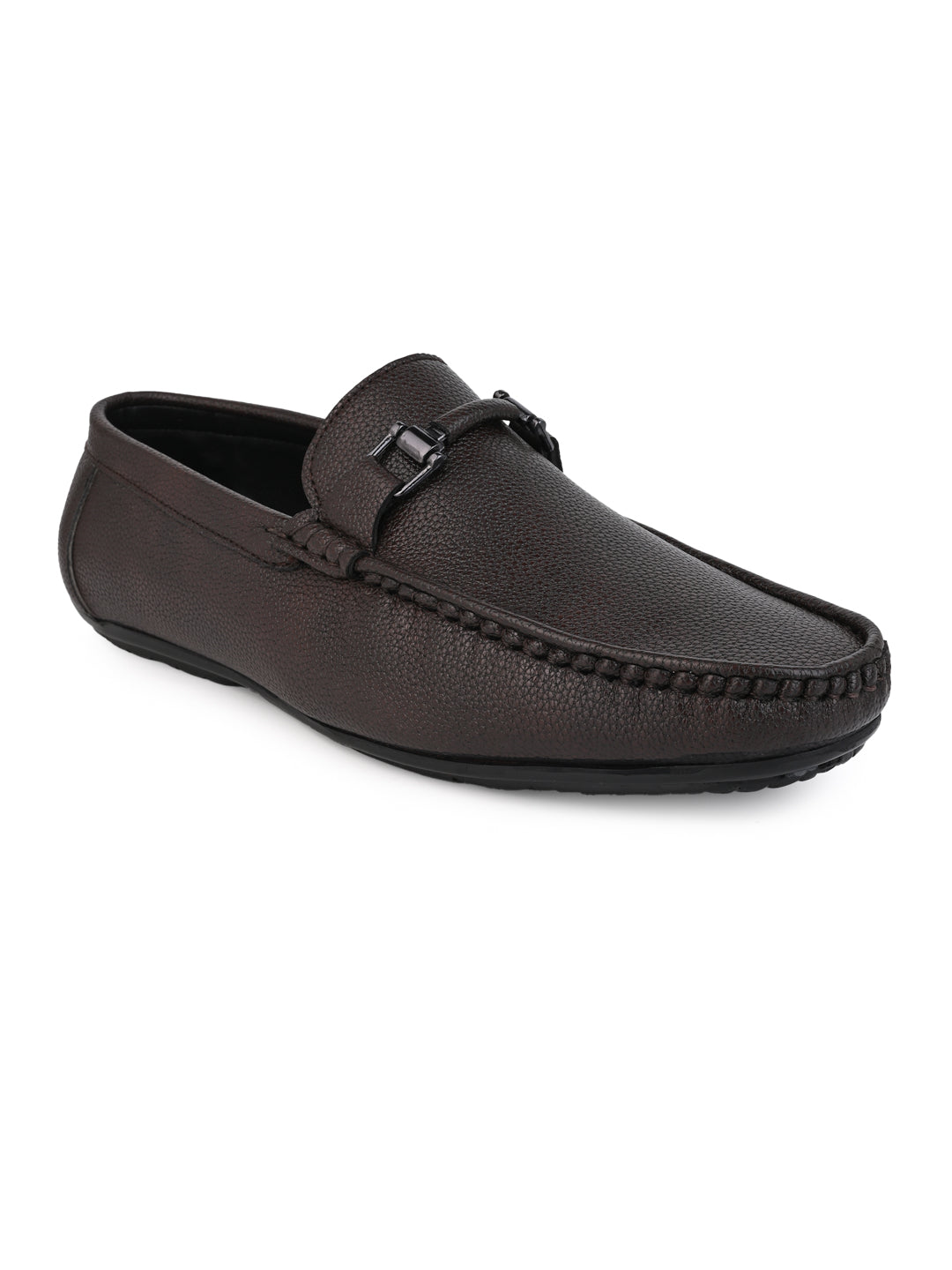 Alberto Torresi Mild Grained Synthetic Buckled Brown Men&