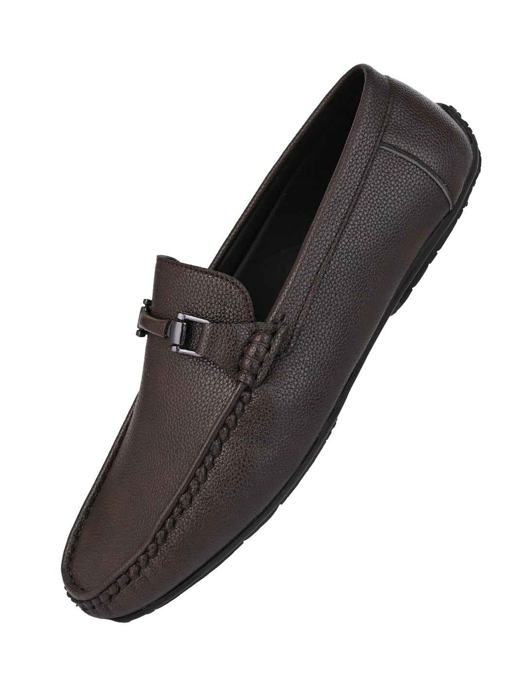 Alberto Torresi Mild Grained Synthetic Buckled Brown Men&