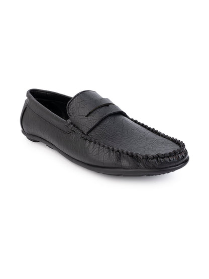 Alberto Torresi Synthetic Black Loafers For Men