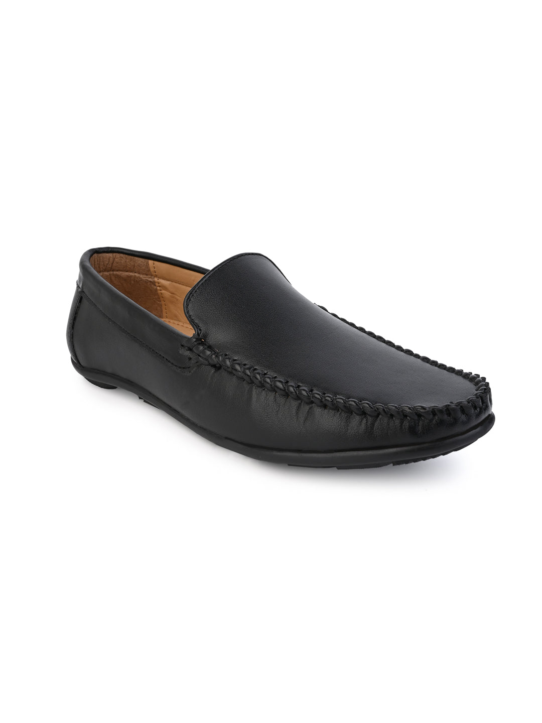 Alberto Torresi Synthetic Black Loafers For Men