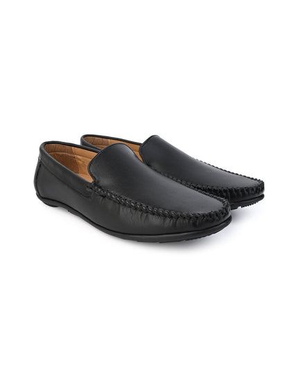 Alberto Torresi Synthetic Black Loafers For Men