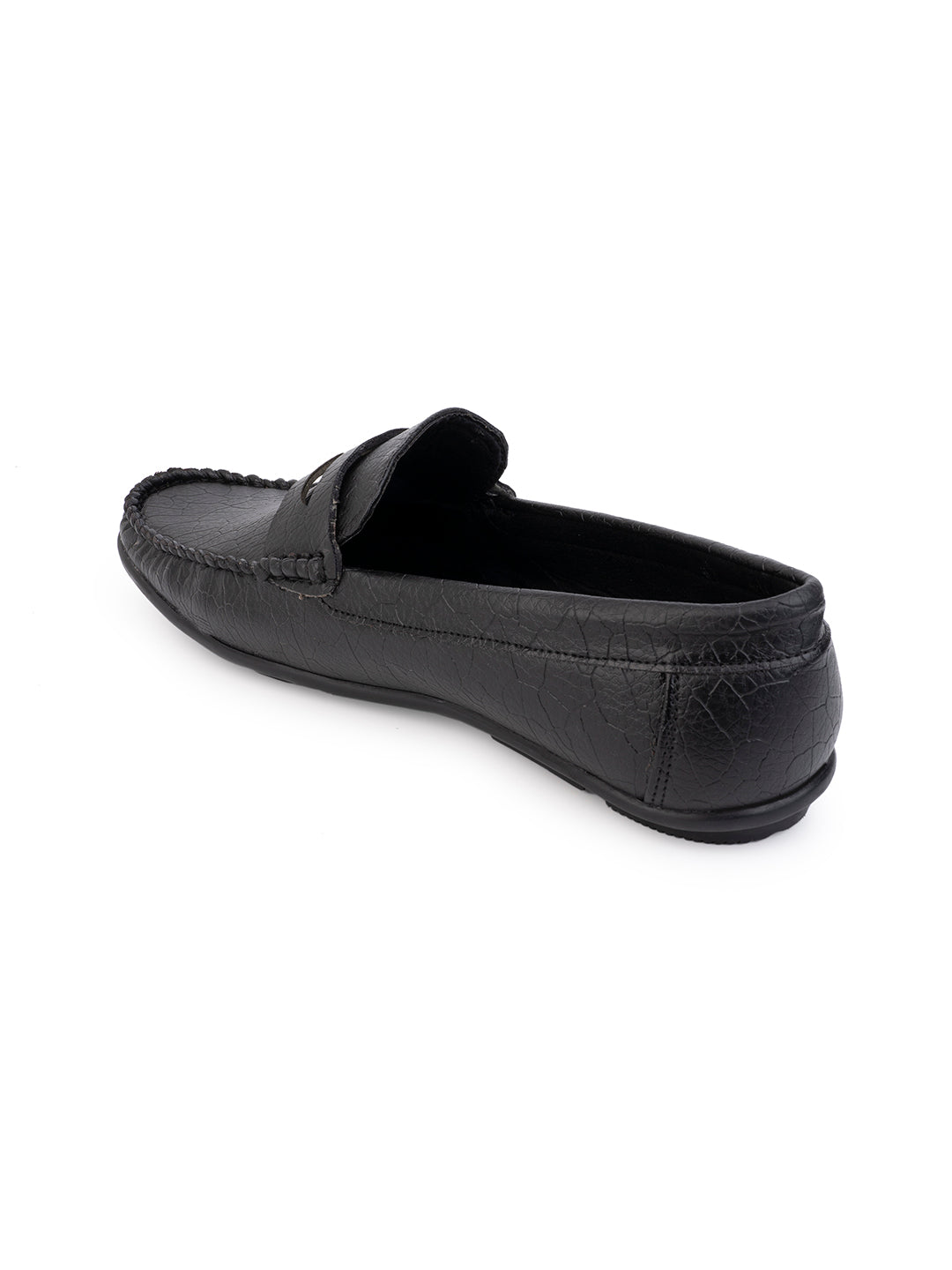 Alberto Torresi Synthetic Black Loafers For Men