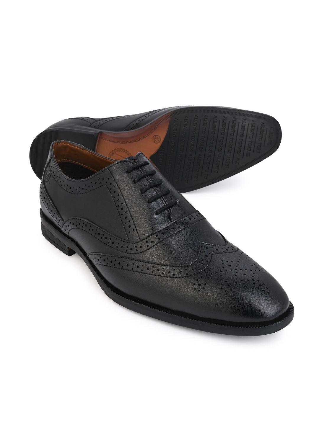 Alberto Torresi Black formal Brogue Shoes