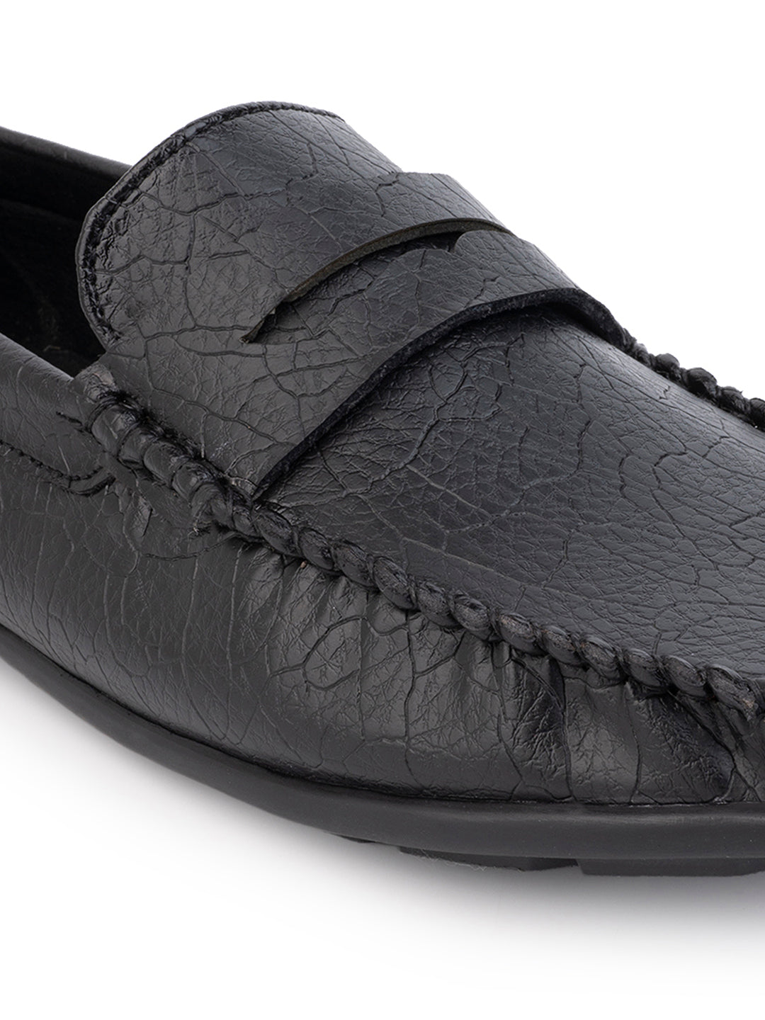 Alberto Torresi Synthetic Black Loafers For Men