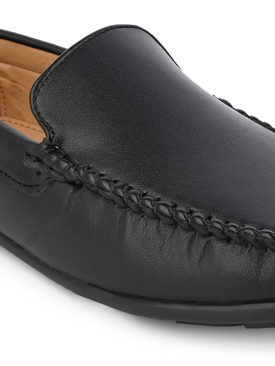 Alberto Torresi Synthetic Black Loafers For Men