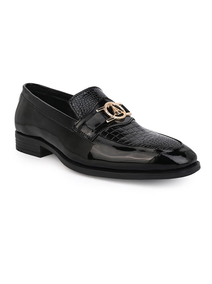 Alberto Torresi Wedding Black Patent Shoe With Metal Accent