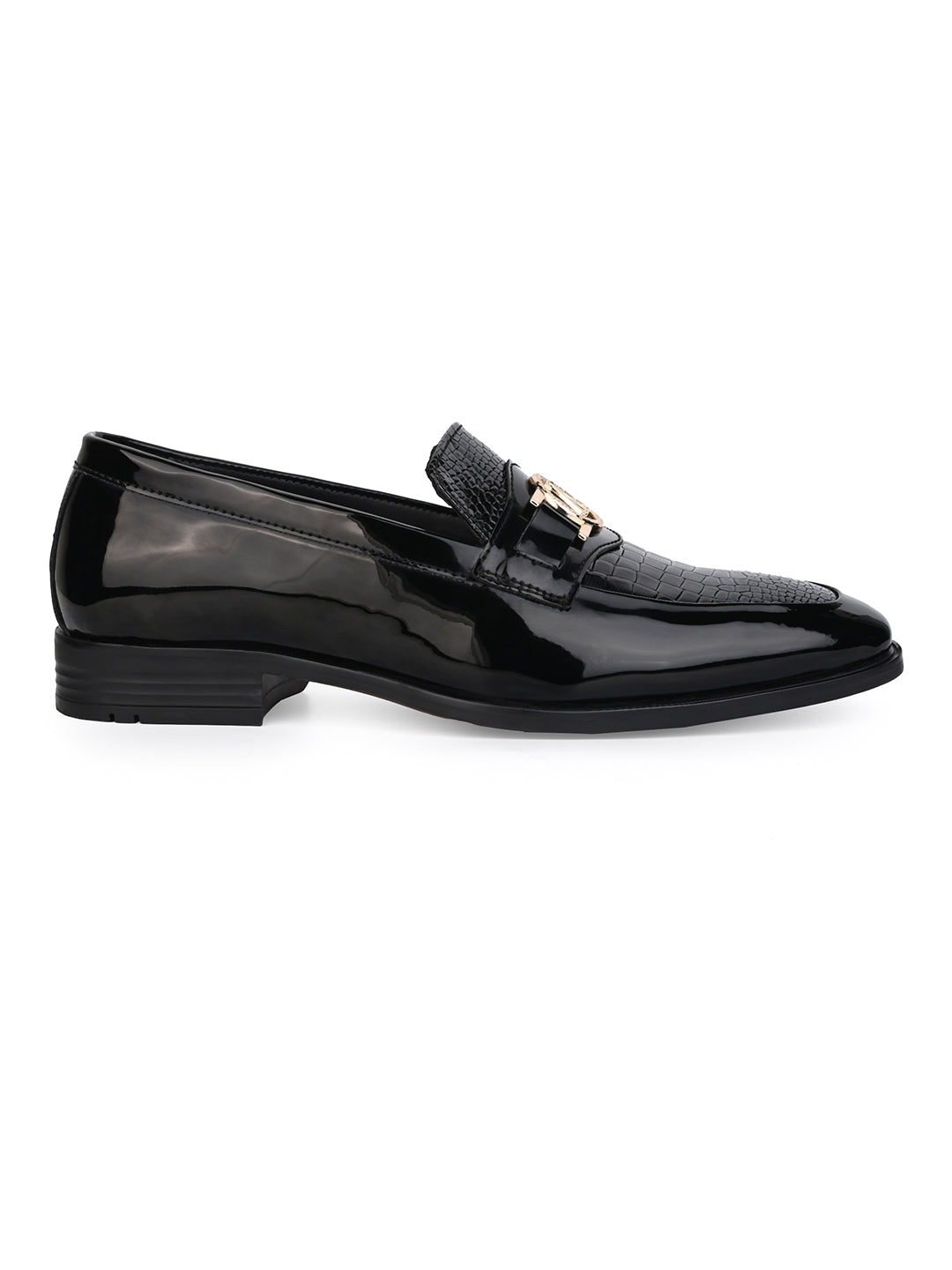 Alberto Torresi Wedding Black Patent Shoe With Metal Accent