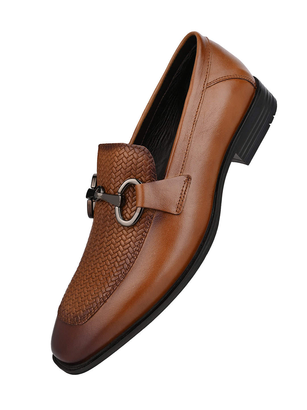 Premium Branded Horsebit Formal Leather Loafer With Tpr Sole And Heel Support