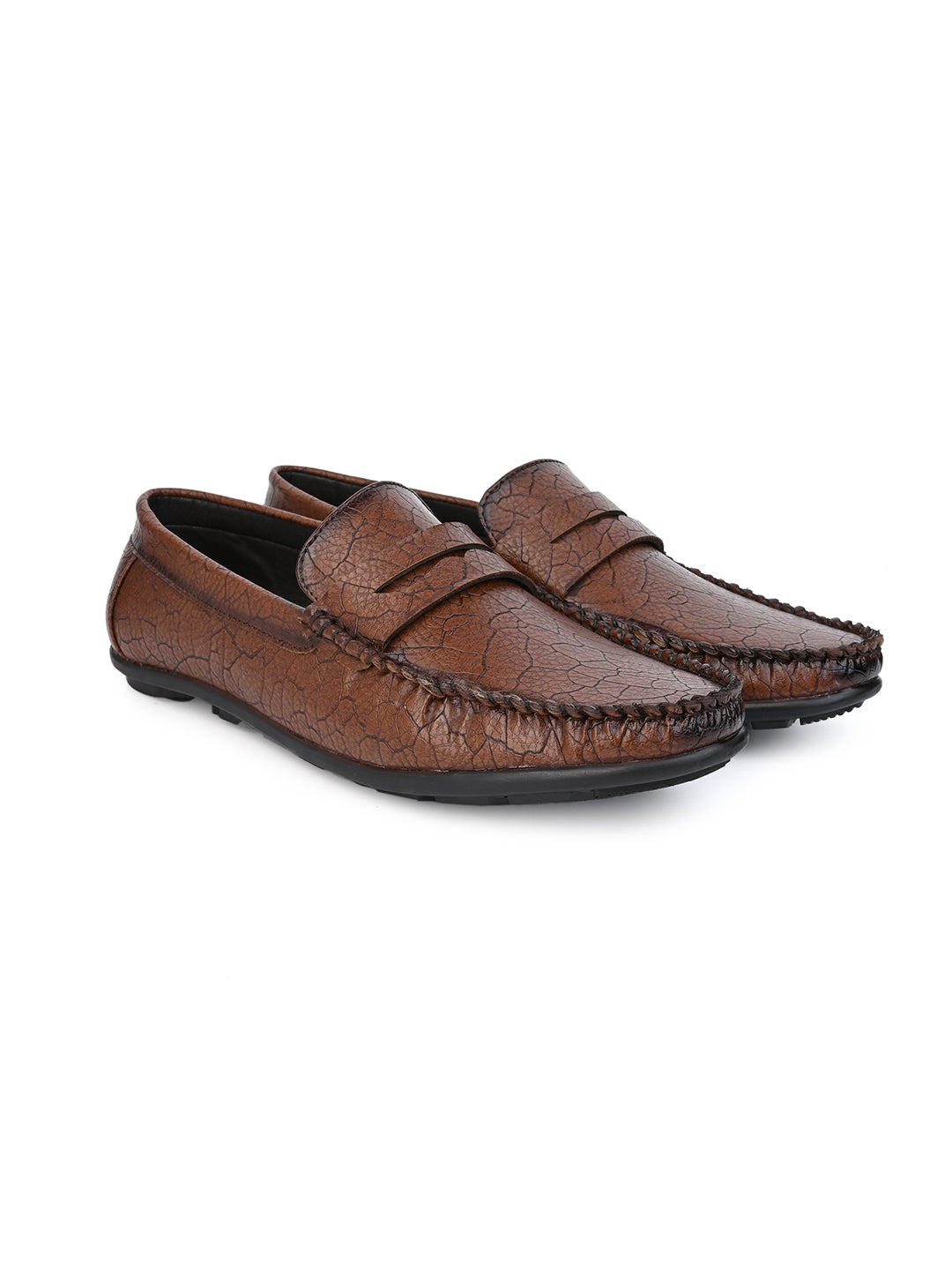 Alberto Torresi Synthetic Tan Loafers For Men