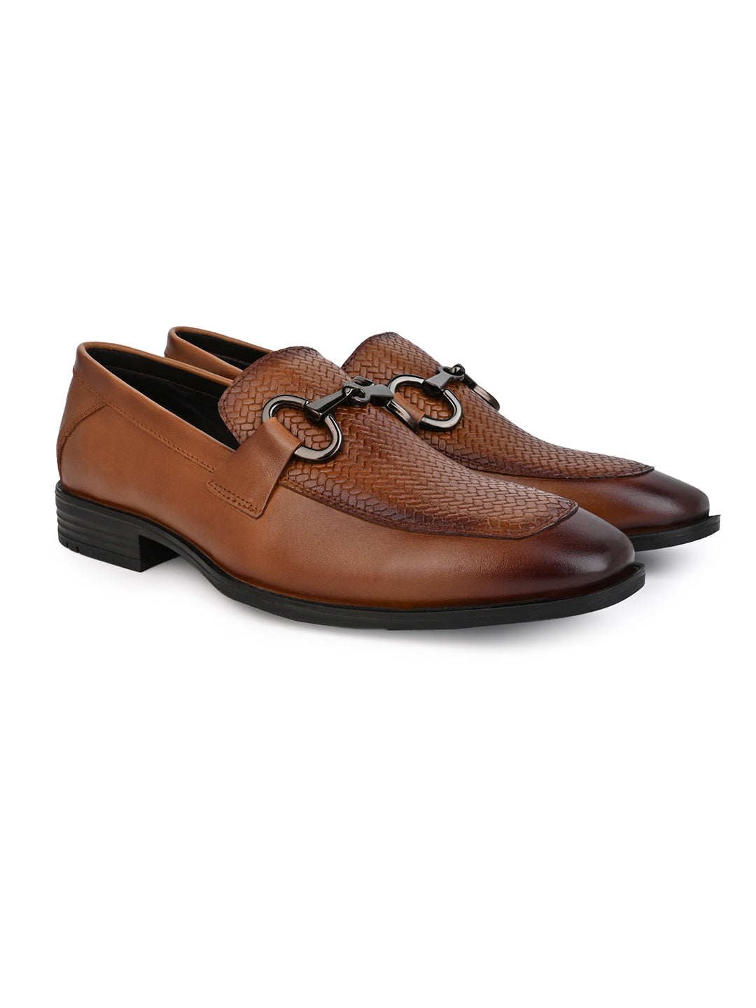 Premium Branded Horsebit Formal Leather Loafer With Tpr Sole And Heel Support