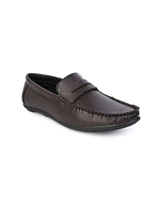 Alberto Torresi Synthetic Brown Loafers For Men