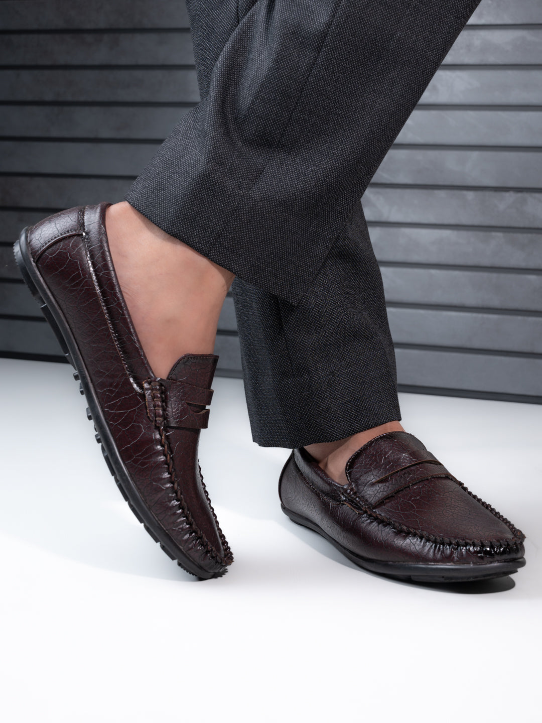 Alberto Torresi Synthetic Brown Loafers For Men