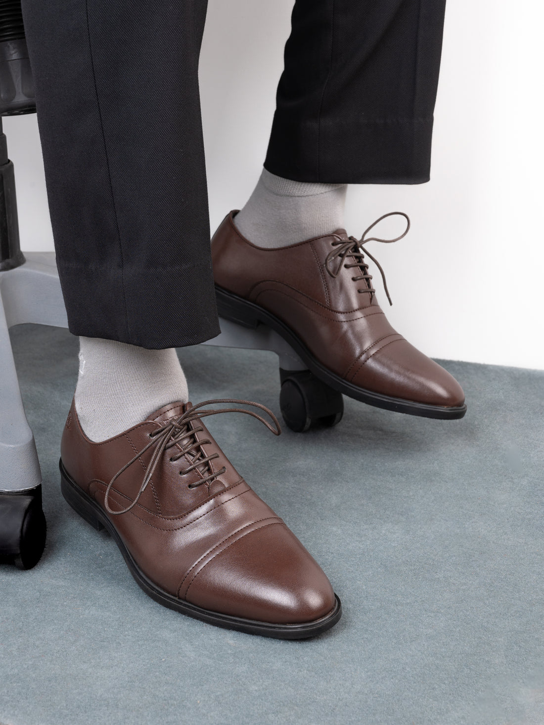 Alberto Torresi Brown Synthetic formal Shoes