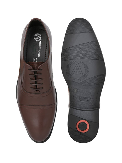 Alberto Torresi Brown Synthetic formal Shoes