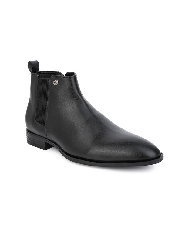 Alberto Torresi Synthetic Black Chelsea Boots For Men