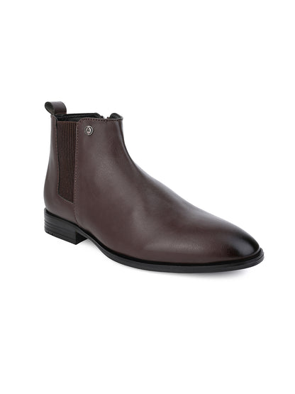 Alberto Torresi Synthetic Brown Chelsea Boots For Men