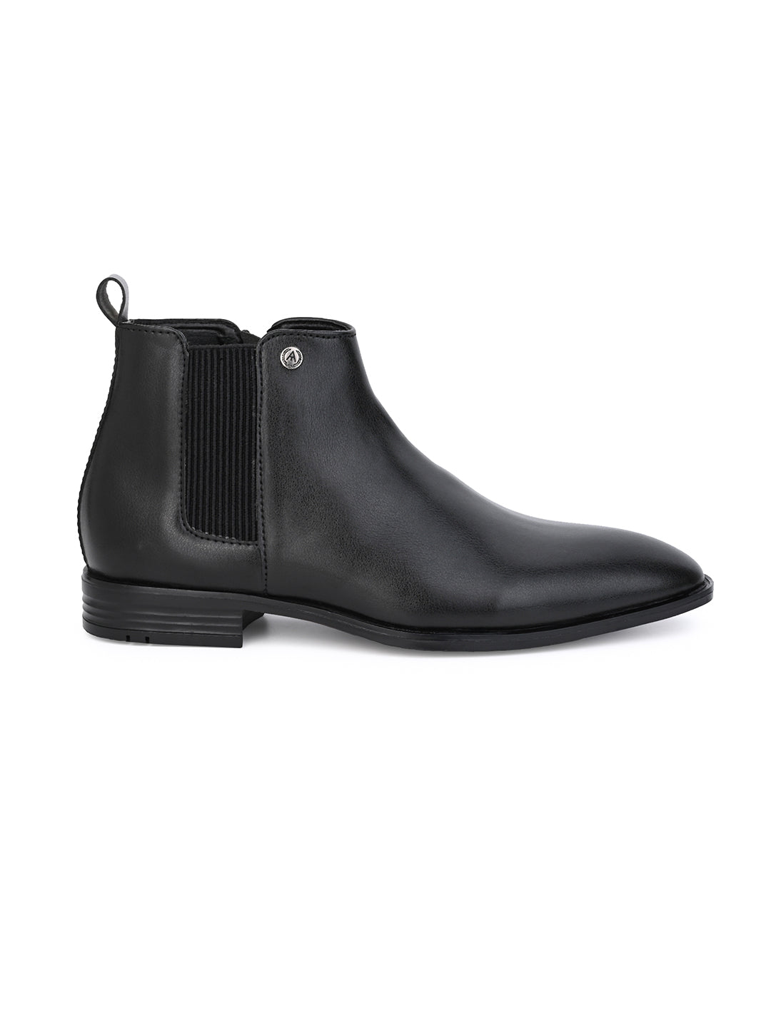 Alberto Torresi Synthetic Black Chelsea Boots For Men