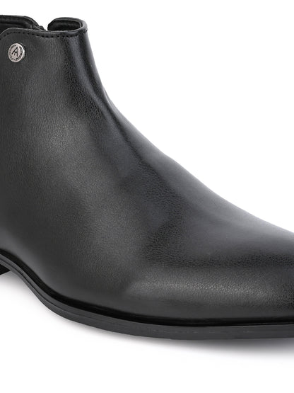 Alberto Torresi Synthetic Black Chelsea Boots For Men