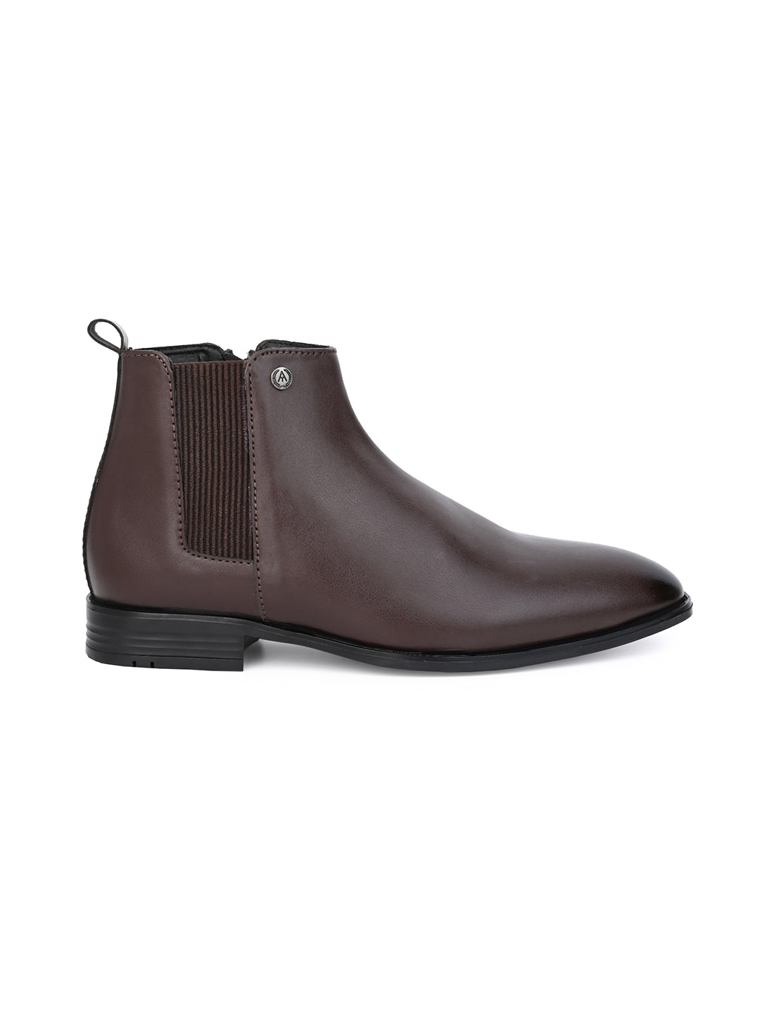 Alberto Torresi Synthetic Brown Chelsea Boots For Men