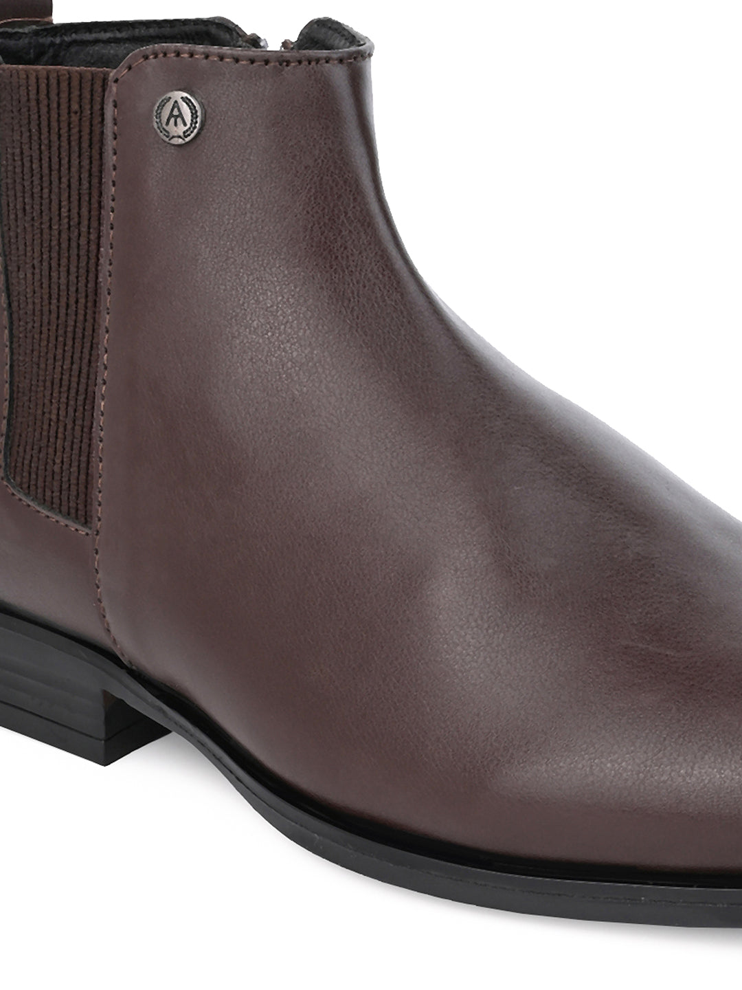 Alberto Torresi Synthetic Brown Chelsea Boots For Men