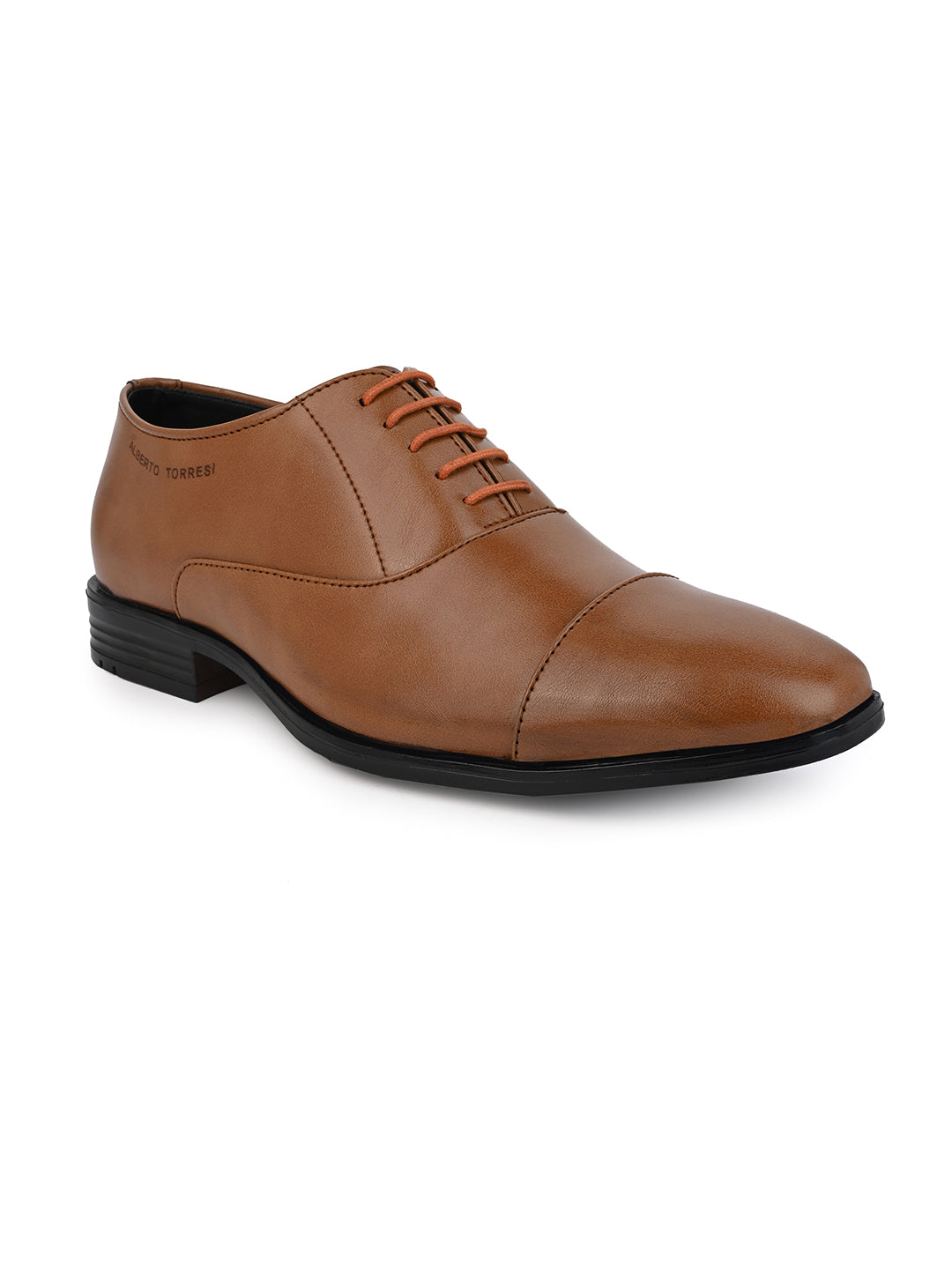 Alberto Torresi Synthetic Tan Laceup Formal Shoes