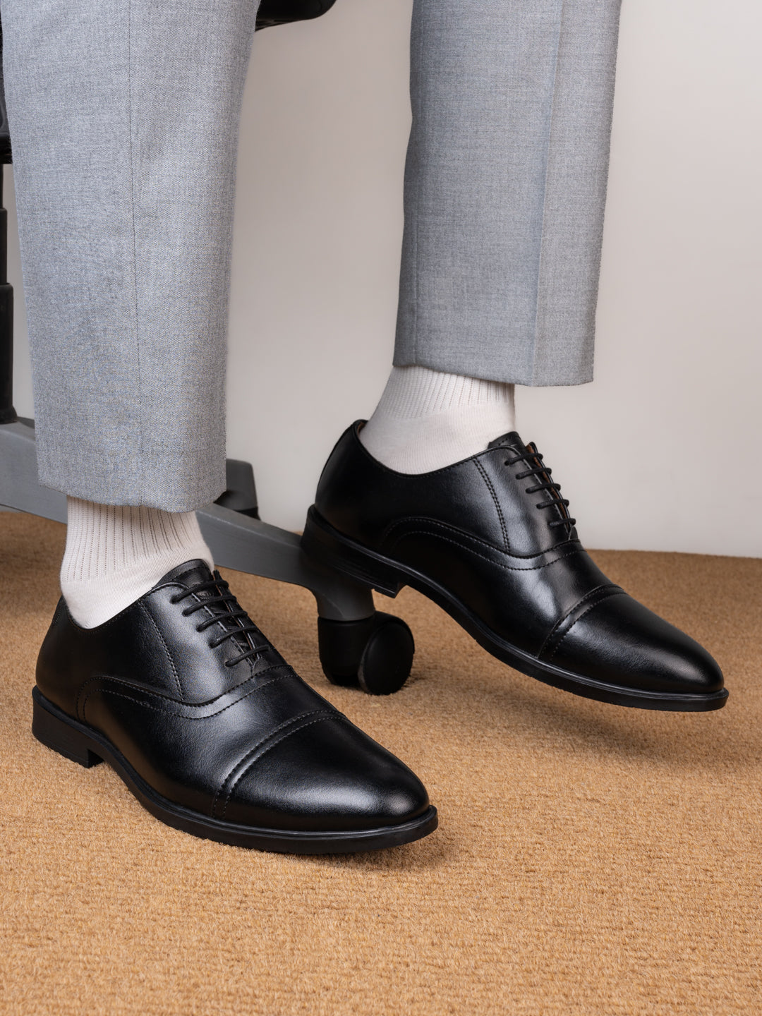 Alberto Torresi Black Synthetic formal Shoes