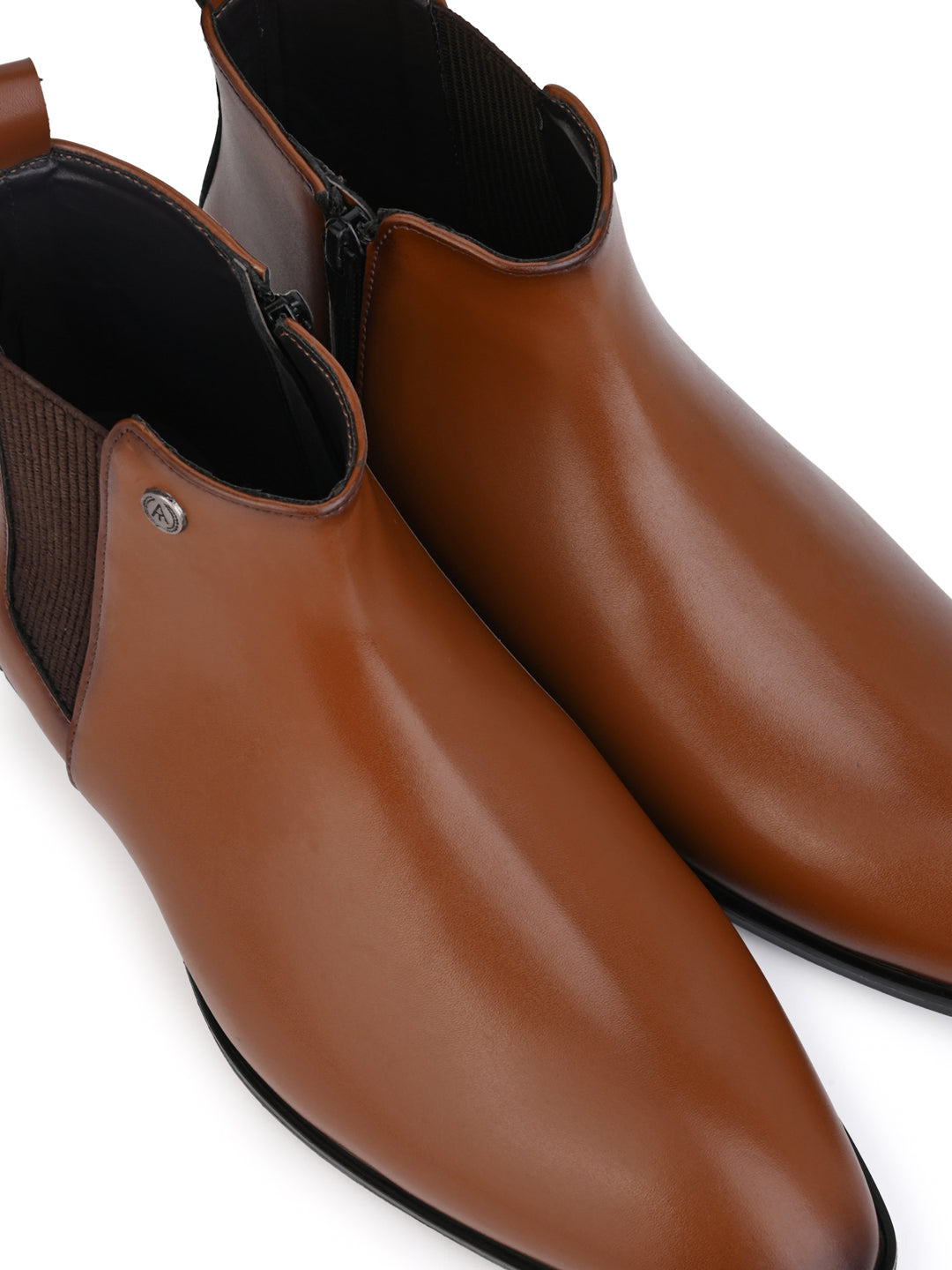 Alberto Torresi Synthetic Tan Chelsea Boots For Men