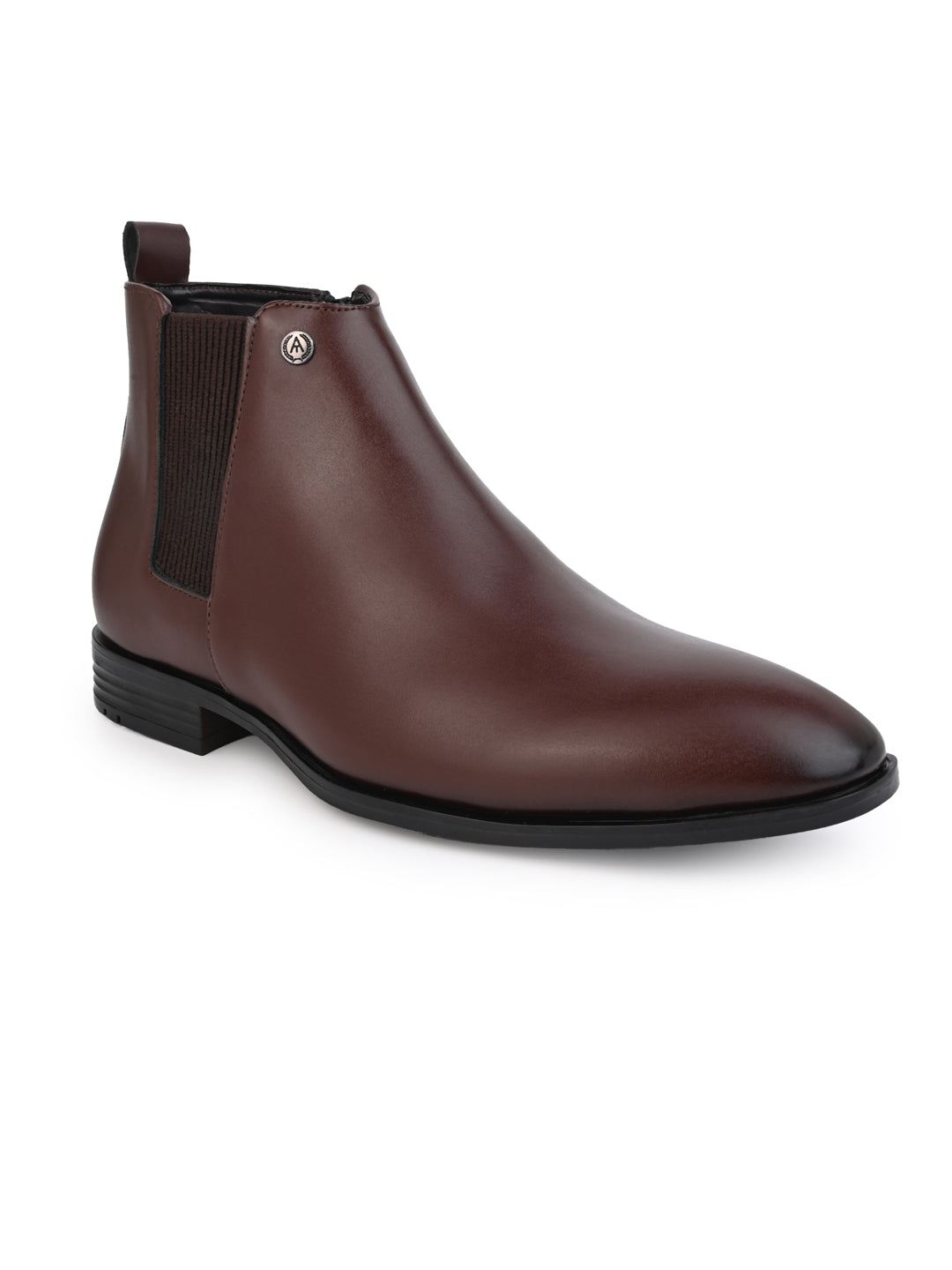 Alberto Torresi Synthetic Brown Chelsea Boots For Men