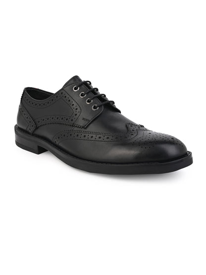 Alberto Torresi Genuine Leather Black Formal Brogue Shoes