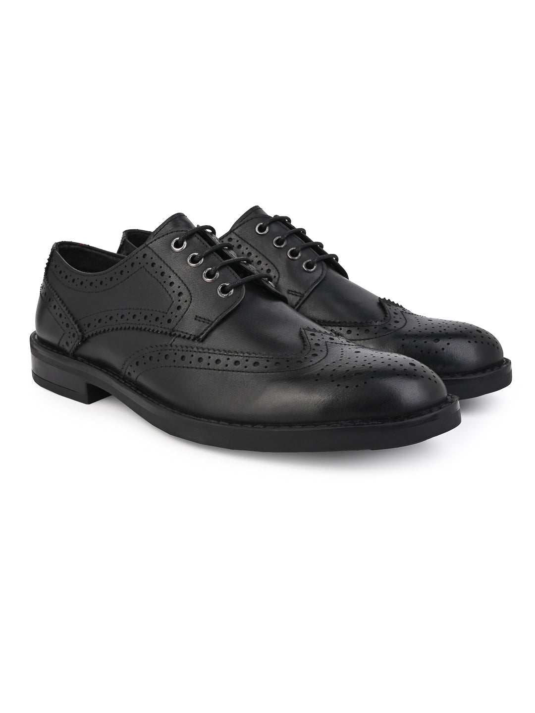 Alberto Torresi Genuine Leather Black Formal Brogue Shoes