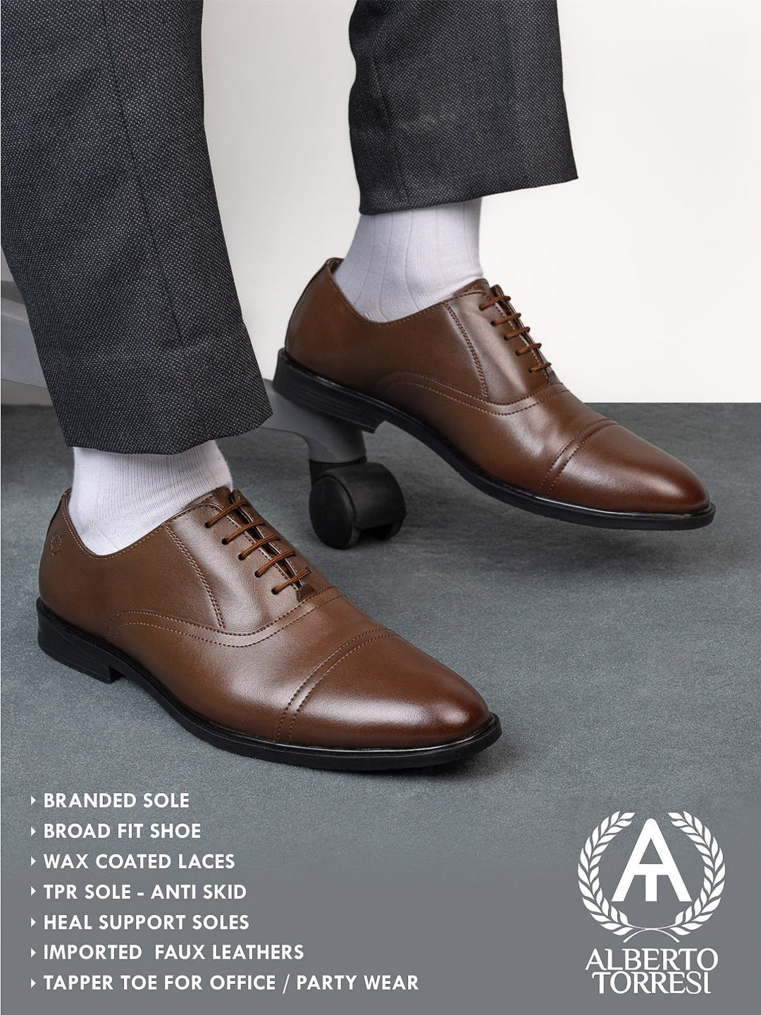 Alberto Torresi Tan Synthetic formal Shoes