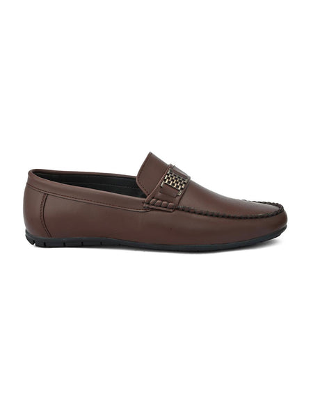 Alberto Torresi Synthetic Brown Loafers For Men