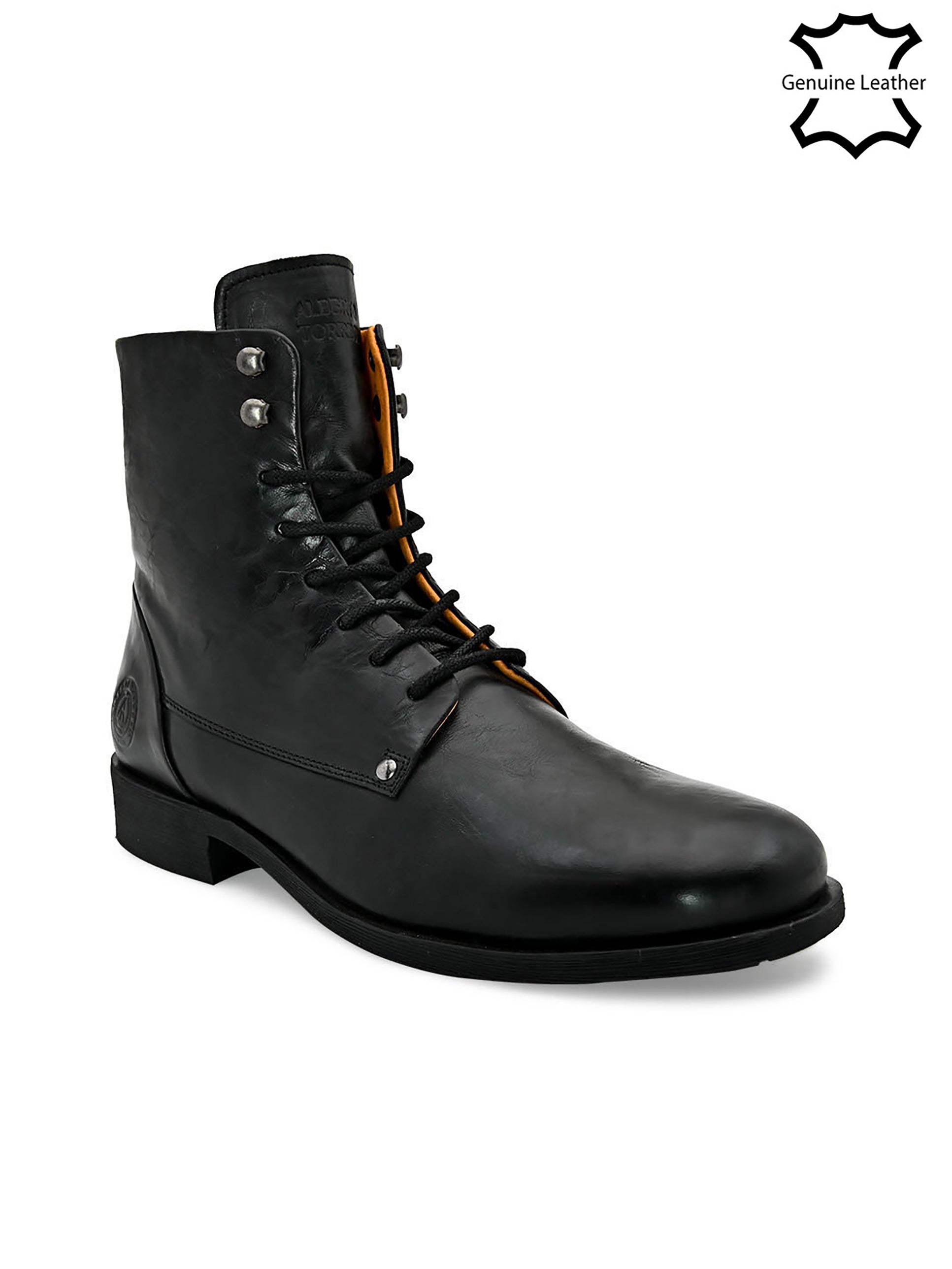 Black Men Lace Closure Boots